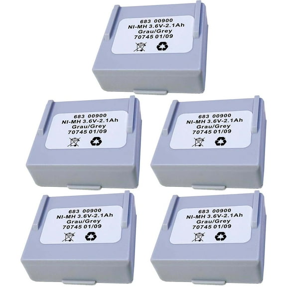 5 Pcs 3.6V 2100mAh 2.1Ah Battery 68300900 for HETRONIC Remote Control