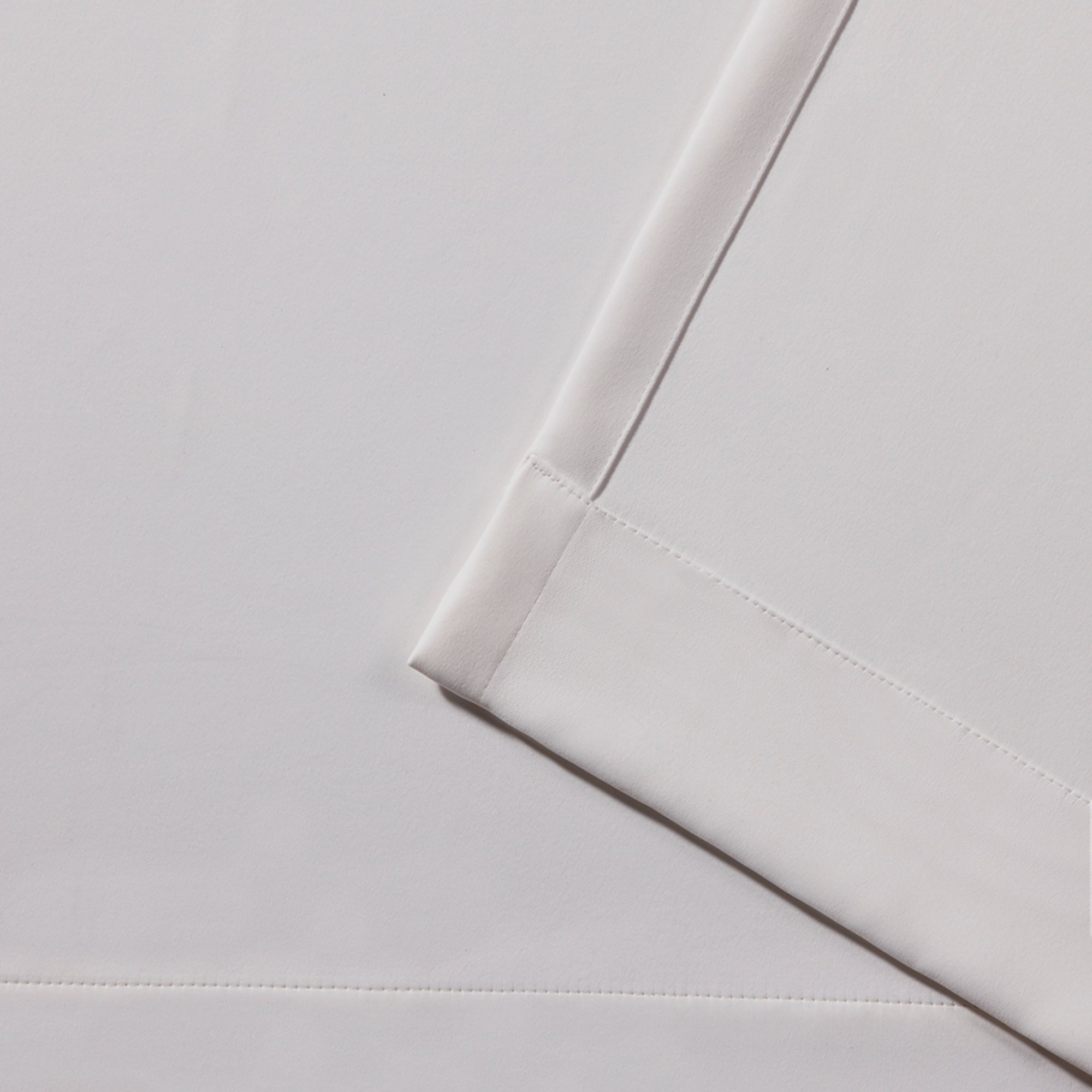 Exclusive Home Sateen Twill Woven Room Darkening Blackout Wide Patio Grommet Top Single Curtain Panel, 100"x96", Vanilla