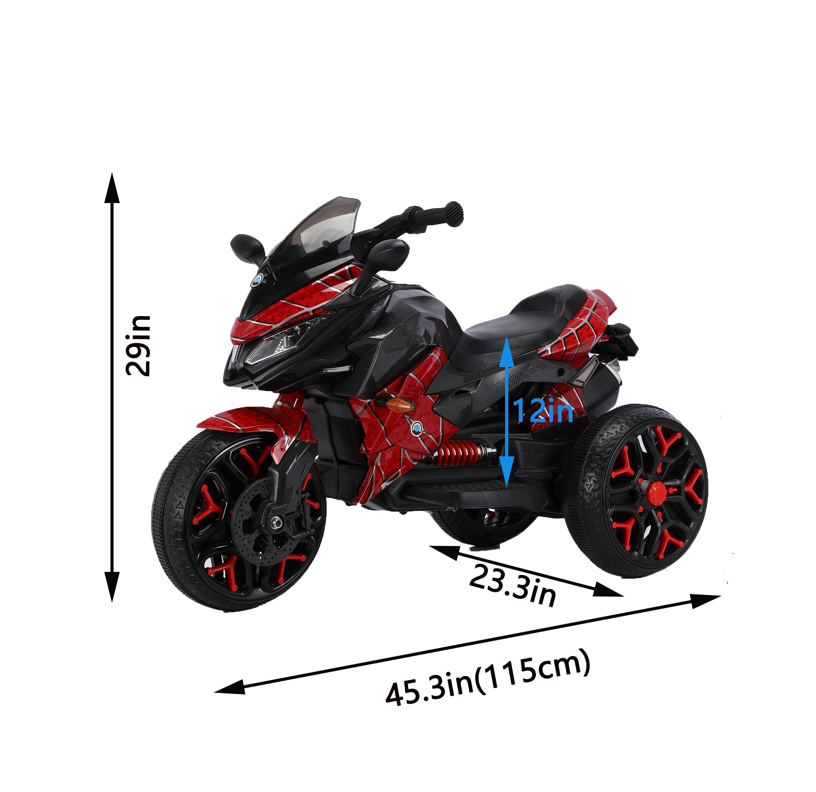 TAMCO Motorcycle 12V Battery Powered for Kids 3-6 with LED Lights and Music