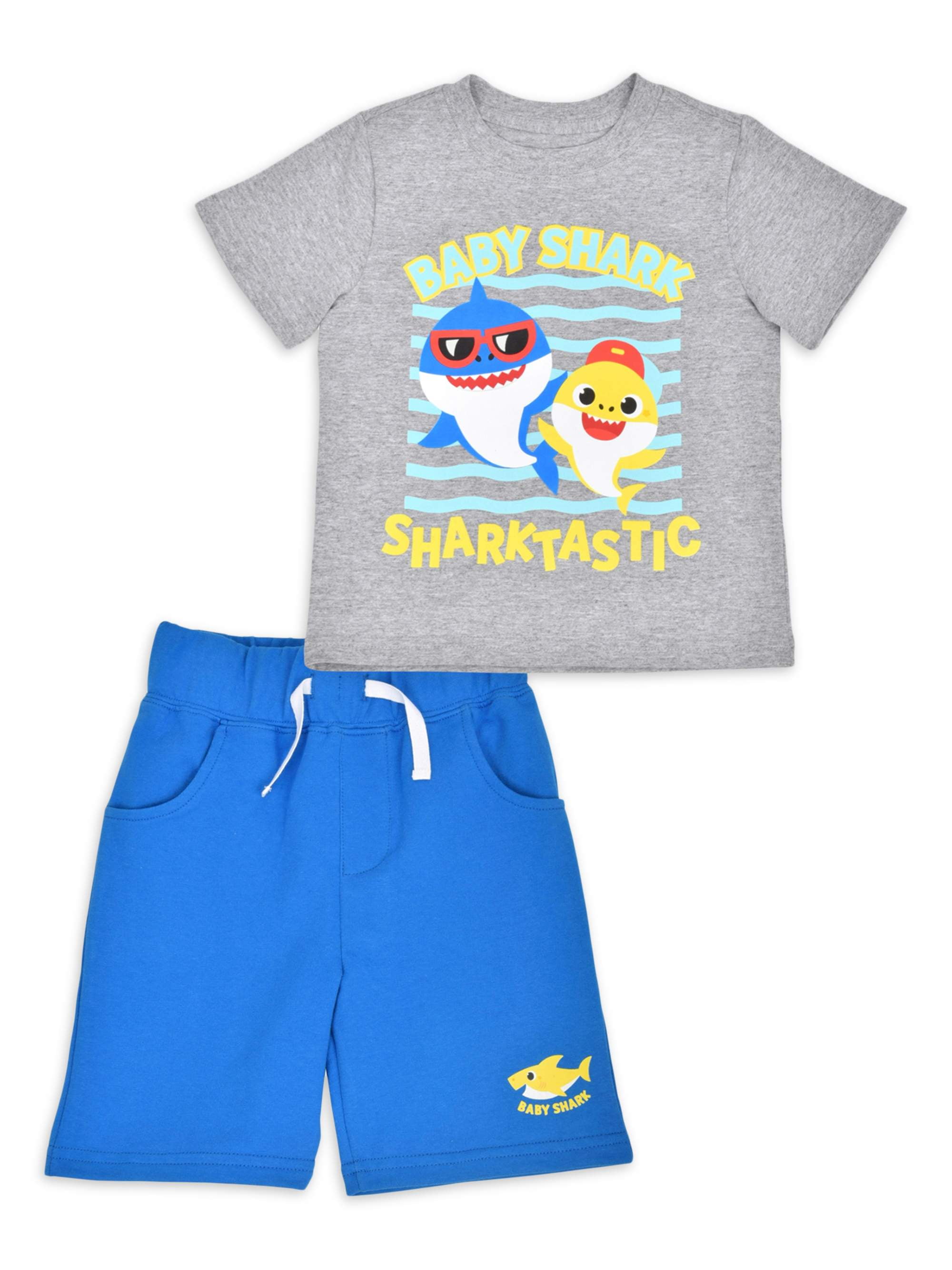 Baby Shark Baby Boy & Toddler Boy Short-Sleeve T-Shirt & Knit Shorts ...
