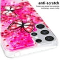 thumbnail image 6 of Case for Samsung S24 Ultra, Galaxy S24 Ultra Case Cute Pink Glitter Luxury Sparkle Liquid Girls Women Quicksand Clear Soft TPU Protective Case for Samsung Galaxy S24 Ultra Pink Butterfly, 6 of 12