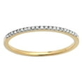 thumbnail image 2 of Dazzlingrock Collection Round White Diamond Single Row Stakable Wedding Band for Women (0.08 ctw, Color I-J, Clarity I2-I3) in 10K Yellow Gold, Size 5, 2 of 10
