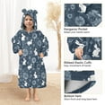 thumbnail image 4 of joogoo Wearable Blanket Hoodie for Rabbits Dandelions Oversized Sherpa Hooded 3-14 YR M, 4 of 7