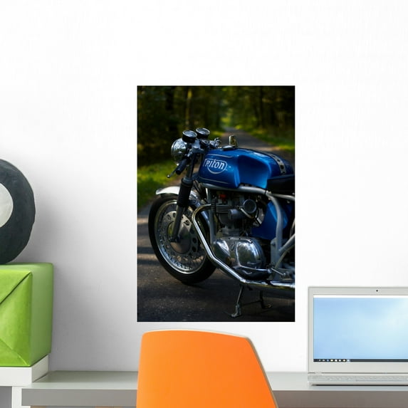 Vintage Motorbike Wall Mural by Wallmonkeys Peel and Stick Graphic (18 in H x 12 in W) WM317856