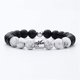 thumbnail image 1 of 1 pulsera de piedra natural para hombre (Sagitario), 7 chakras, pulsera de cuentas de piedra turquesa blanca natural, joyería de yoga para mujeres y hombres, regalo de cumpleaños Rojo Verde, 1 of 5