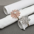 thumbnail image 2 of Cloth Napkin Hollow Pattern Christmas Wreath Gold And Silver Metal Thanksgiving Dinner Table Alloy Wedding Decoration, 2 of 15