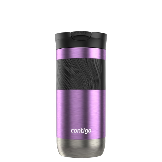 Contigo Vaso Térmico Acero Inoxidable 473 ML Morado Antiderrames Byron 2.0 Caliente Hasta por 9 Horas Libre de BPA