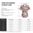 thumbnail image 4 of Yiaed Starfish Shell Print Women's T Shirt V-Neck Short Sleeve Shirt Casual Breathable Tee Summer Tops-Large, 4 of 5
