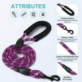 thumbnail image 2 of Rope Dog Leash 5 ft with Comfortable Padded Handle, Highly Reflective Threads Strong Dog Leash for Puppies Small Medium and Large Dogs, 2 of 7