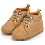 HsdsBebe Baby Boys Girls Shoes Infant High Tops Ankle Sneakers Soft Anti-Slip Sole for First Walkers 3-18 Months