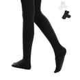 thumbnail image 3 of American Trends Ultra-Soft Ballet Dance Tights for Kids Super Elasticity School Uniform Tights for Girls Soft Athletic Leggings Infant White & Black L, 3 of 6