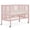Blush Pink, variant on Dream On Me Quinn Full-Size Folding Crib, Removable Wheels, Modern Nursey, Adjustable Mattress Support, Patent Folding System in Olive