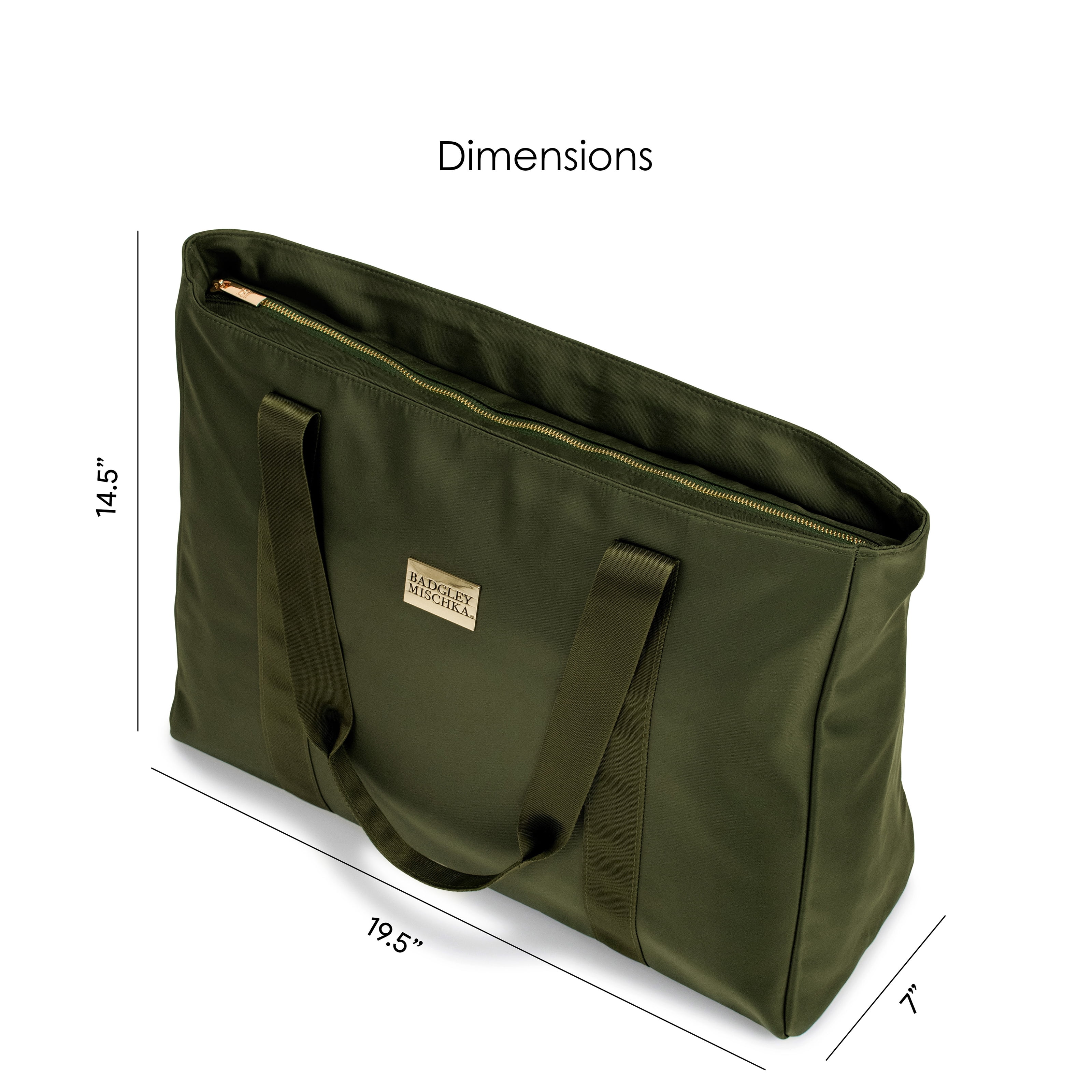 BADGLEY MISCHKA Women's Nylon Weekender Tote Duffle Bag - (Olive Green) -  Walmart.com