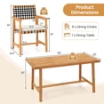 thumbnail image 3 of Costway 7PCS Patio Dining Set, Acacia Wood Table & 6 Armchairs with Padded Seat Cushions, 3 of 10