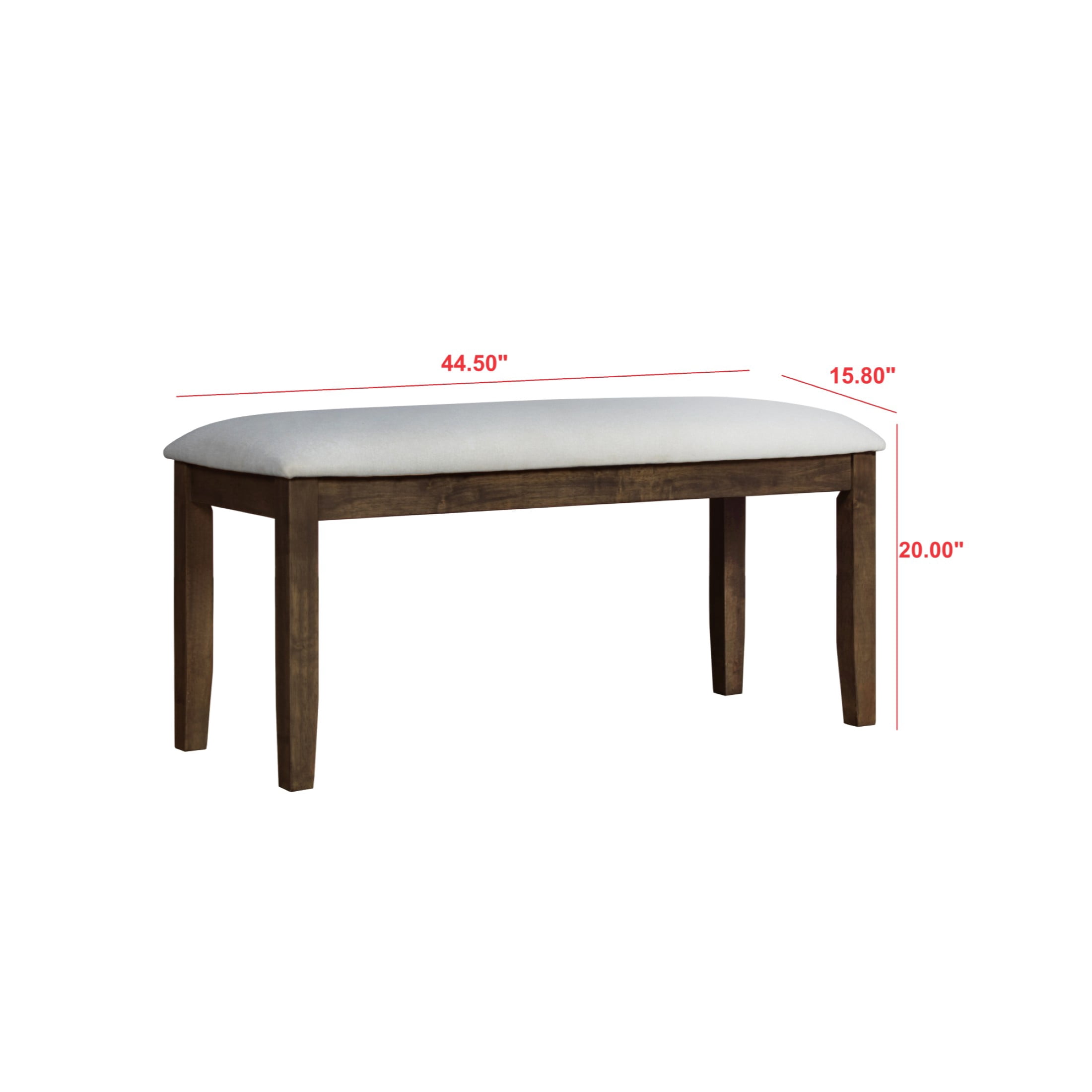 Home Design Vinita 6-Piece Dining Set with Rectangular Table, Cross Back Chairs, and Bench, Brown