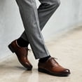 thumbnail image 6 of Bruno Marc Men's Classic Leather Dress Shoes Comfort Oxfords Business Formal Lace Up Shoes, 6 of 7
