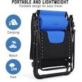 thumbnail image 6 of TOMSHOO Oversized Padded Zero Gravity Chair, Adjustable Patio Gravity Reclining Chair with Detachable Side Tray for Lawn Backyard Camping Blue, 6 of 8