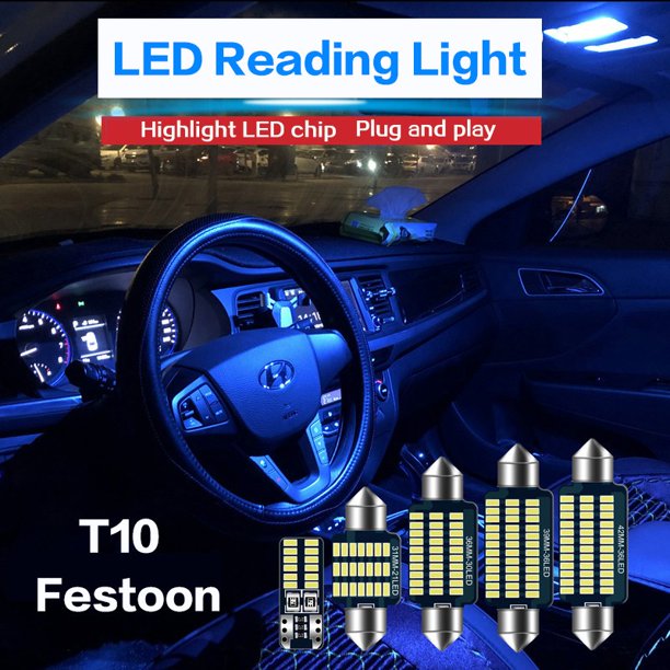 1 pieza de alta calidad w5w t10 festoon led del coche interior del panel de luz de la cúpula de la lámpara de la bombilla de la placa de la luz del deporte