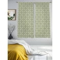 thumbnail image 3 of White Diamond Lattice Sheer Curtains 63 Inch Long 2 Panels, Green Retro Plaid Texture Light Filtering Rod Pocket Semi Sheer Curtains, Sheer Voile Drapes for Living Room Bedroom, 52"x63", 3 of 5