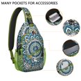thumbnail image 2 of Geometric Mandala Design Sling Backpack, Artistic Tribal Crossbody Bag with Ethnic Folk Pattern for Women, Vintage Boho Travel Shoulder Daypack, 2 of 6