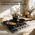 thumbnail image 6 of Kikcoin Ceramic Pots and Pans Set, 24-Piece Nonstick Cookware Set with Detachable Handles, Stackable Titanium Pots Set for Kitchen, Induction and Dishwasher Safe, Black, 6 of 11