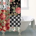 thumbnail image 4 of Pioneer Flower Floral Print Pattern Shower Curtain 36"x72" ,Bathroom Decorative Shower Curtains Set with 12 Hooks,Modern Waterproof Washable Shower Curtain, 4 of 6
