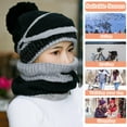 thumbnail image 4 of Cyiecw Winter Warm Knitted Beanie Hat Scarf and Mask Set  for Women Black, 4 of 7