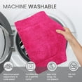 thumbnail image 3 of Home Weavers Waterford Collection Cotton Bath Rug Soft & Absorbent Bath Rugs Non Slip Machine Washable 17"x24" Rectangle Hot Pink, 3 of 6