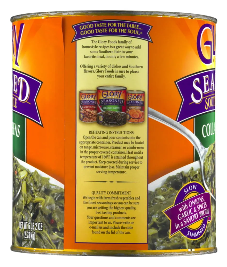 Glory Collard Greens 98 oz. | Canned Vegetables | Pack of 1