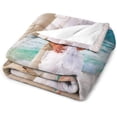 thumbnail image 4 of Custom Blanket with Photo Text Personalized Throw Blanket Customized Blanket for Her for Him Flannel Blankets Father's Day Mother's Day Birthday Valentines, Navy, 40"x50" Blankets, 4 of 5