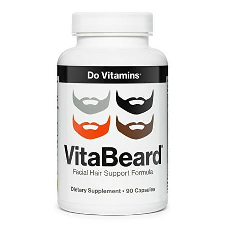 VitaBeard Facial Hair Support Formula growth pills Certified Vegan & (Best Vitamins For Facial Hair Growth)