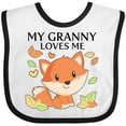 thumbnail image 3 of Inktastic My Granny Loves Me- Little Fox Boys or Girls Baby Bib, 3 of 4