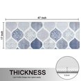thumbnail image 5 of Kitchen Rugs Sets Of 2,Blue and White Geometric Quatrefoil Pattern Anti Fatigue Kitchen Mat Rugs Non Slip Washable,Decorative Kitchen Floor Mats for Kitchen,Sink,Laundry,17"X47", 5 of 5
