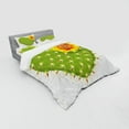 thumbnail image 3 of Ambesonne Cactus Bedding Set 3 Pcs, Thorny Opuntia Heart, Twin XL, Green Yellow Orange, 3 of 3