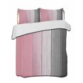 thumbnail image 2 of Quilts Twin Size, Pink Gray Ombre Soft Comforter Bedding Set for Bed, Vintage Country Wooden Lightweight Quilted Bedspread with Pillow Cover(2 Pieces) for All Season, 68x86 Inch, 2 of 6