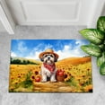 thumbnail image 4 of Vintage Shih Tzu Says Hello Mother's Day Summer Sunflower Field Doormat Lion Dog Lover Gifts Indoor Outdoor Welcome Mat - 12005, 4 of 5