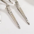 thumbnail image 1 of Pinzas para el pelo de cocodrilo, pasador de cocodrilo de metal, pinzas para el pelo profesionales con dientes para mujeres y niñas, manualidades de bricolaje, horquillas para el pelo - Plateado, 1 of 5