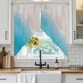 thumbnail image 2 of Summer Beaches Swag Valances for Windows 2 Pack Casual Oceans Artistic Sea Waves Coastal Landscape Swag Kitchen Curtains 36 Inches Long Rod Pocket Short Window Treatment for Kitchen Bathroom 28"x36", 2 of 9