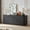 Black, variant on Wave Pattern Wooden Sideboard TV Stand - Storage Buffet Cabinet for Kitchen Bedroom Entryway,Walnut