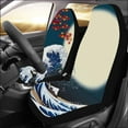 thumbnail image 2 of KXMDXA Set of 2 Car Seat Covers Big Wave Full Moon Universal Auto Front Seats Protector Fits for Car,SUV Sedan,Truck, 2 of 4