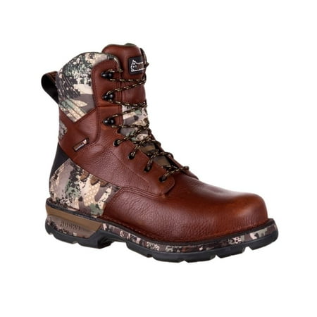 rocky outdoor boots mens lace leather fieldlite brown camo
