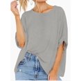 thumbnail image 2 of Oversized Tshirts for Women Summer Short Sleeve Casual Basic Tee Tops Loose Fit Shirts, 2 of 4