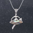 thumbnail image 1 of Natural Seashell Pendant Dancing Ballet Girl Abalone Shell Bead Charm Women, 1 of 6