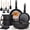 Black, variant on Astercook 20-Piece Pots and Pans Set, Nonstick Cookware Set with Detachable Handles, Oven & Dishwasher Safe, Induction Compatible, Stackable RV Kitchen Cooking Set, Black