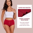 thumbnail image 5 of Womens Underwear Pack,C Section High Waisted Tummy Control Moisture-Wicking Brief Underwear,plus size Panties 6Packs, 5 of 7