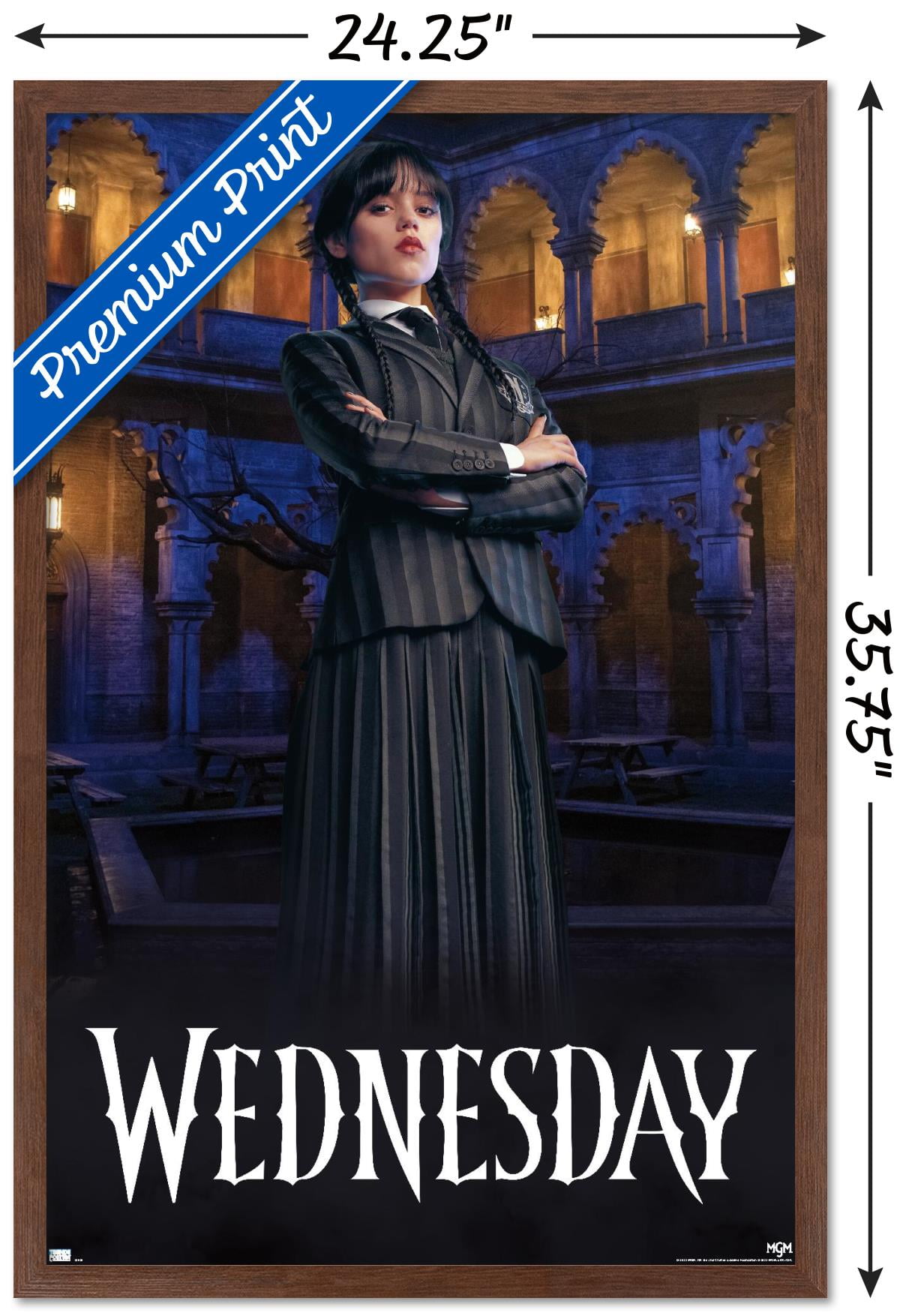 Wednesday - Portrait Wall Poster, 22.375" x 34" Framed