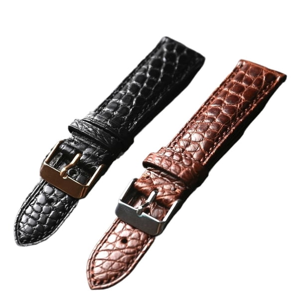 ZWP Handmade Crocodile Leather Strap 20 22MM Brown Black Leather S