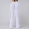 thumbnail image 5 of KHONTS Women's Yoga Pants Bootcut Leggings High Waisted Workout Tummy Control Flare Pants Lifting Stretchy Athletic Trousers Purple S, 5 of 7