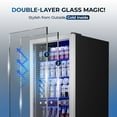 thumbnail image 4 of Simzlife 130 Can Beverage Refrigerator and Cooler with Glass Door for Home, 17.3 in D, 31.3 in H, Silver, 4 of 9