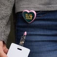 thumbnail image 2 of Be A Nice Human with Heart Heart Lanyard Retractable Reel Badge ID Card Holder, 2 of 3